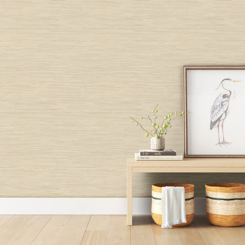 Ashleigh Blue Linen Texture Wallpaper, Neutral