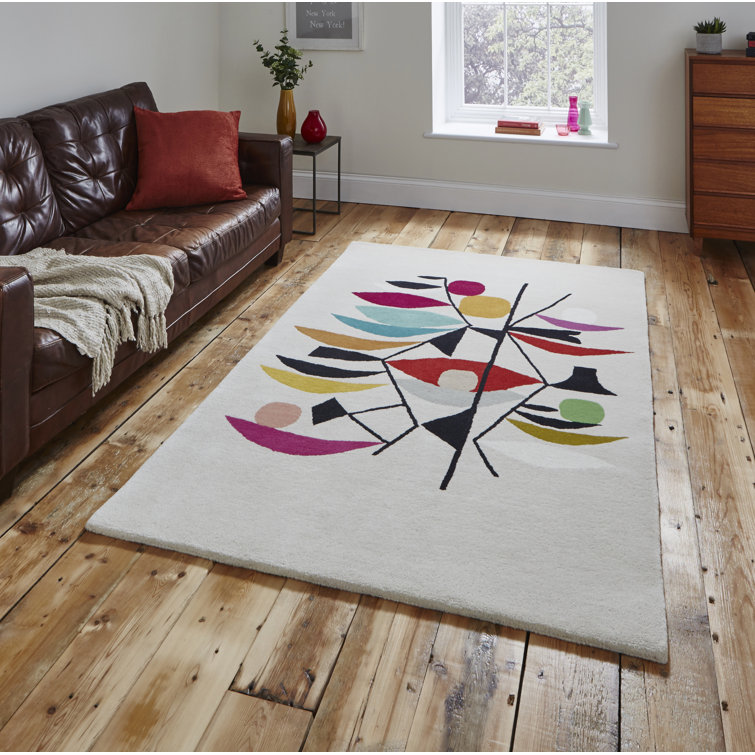 Inaluxe Cloyd Hand Tufted Wool Black/Beige Rug