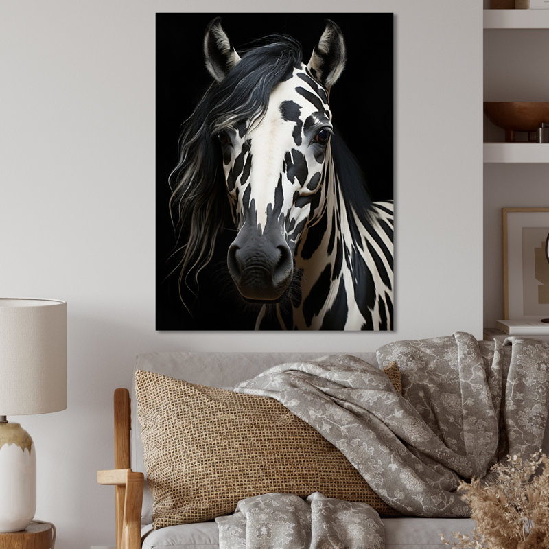 Cheval blanc blanc, sérénité I - animaux, art mural en métal, H 20 po x l 12 po x P 1 po