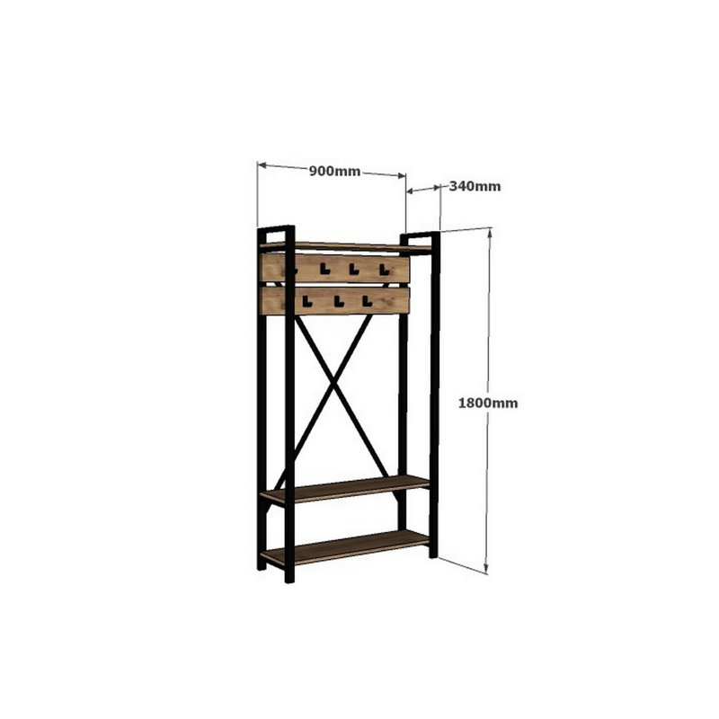 Jenitza Hall Tree with Bench and Shoe Storage