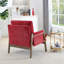 Fauteuil Mid-Century moderne en velours, rouge-1822312442