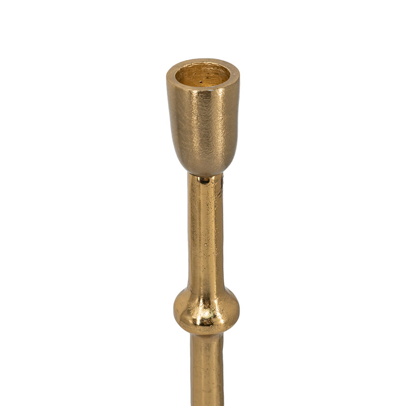 Slender Aluminum Taper Candle Holder with Bead Accents 5"Dia. x 23.5" Bronze, 19" H x 5" W x 5" D