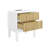 2 Drawers Nightstand With 2 Power Outlets, 1 Usb Port,modern Metal Handle (set Of 2)-1472676200-1472676199