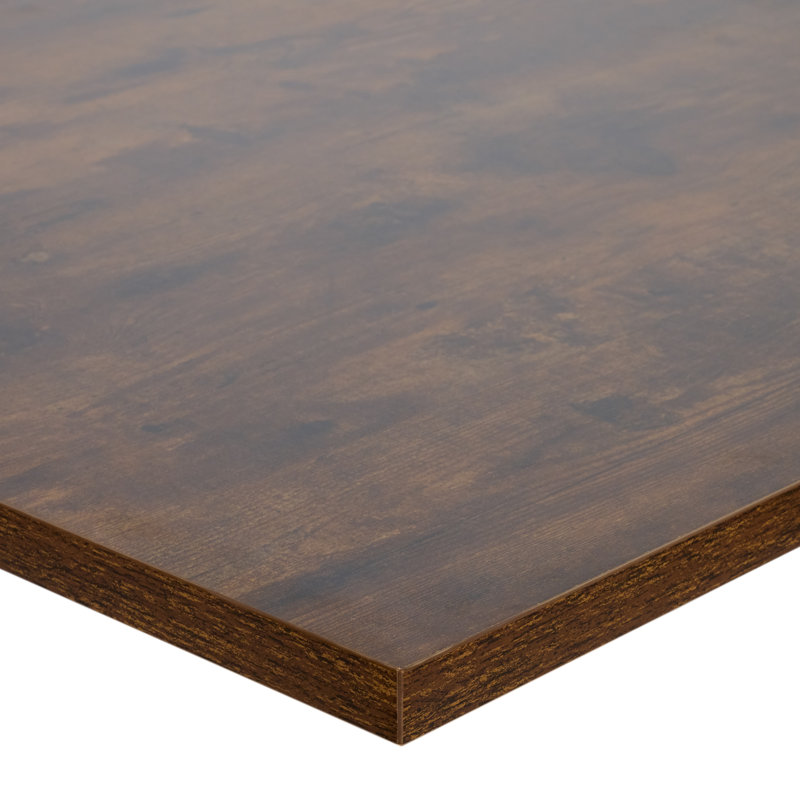 Vintage Walnut Rectangular Table Top with Brown Edge