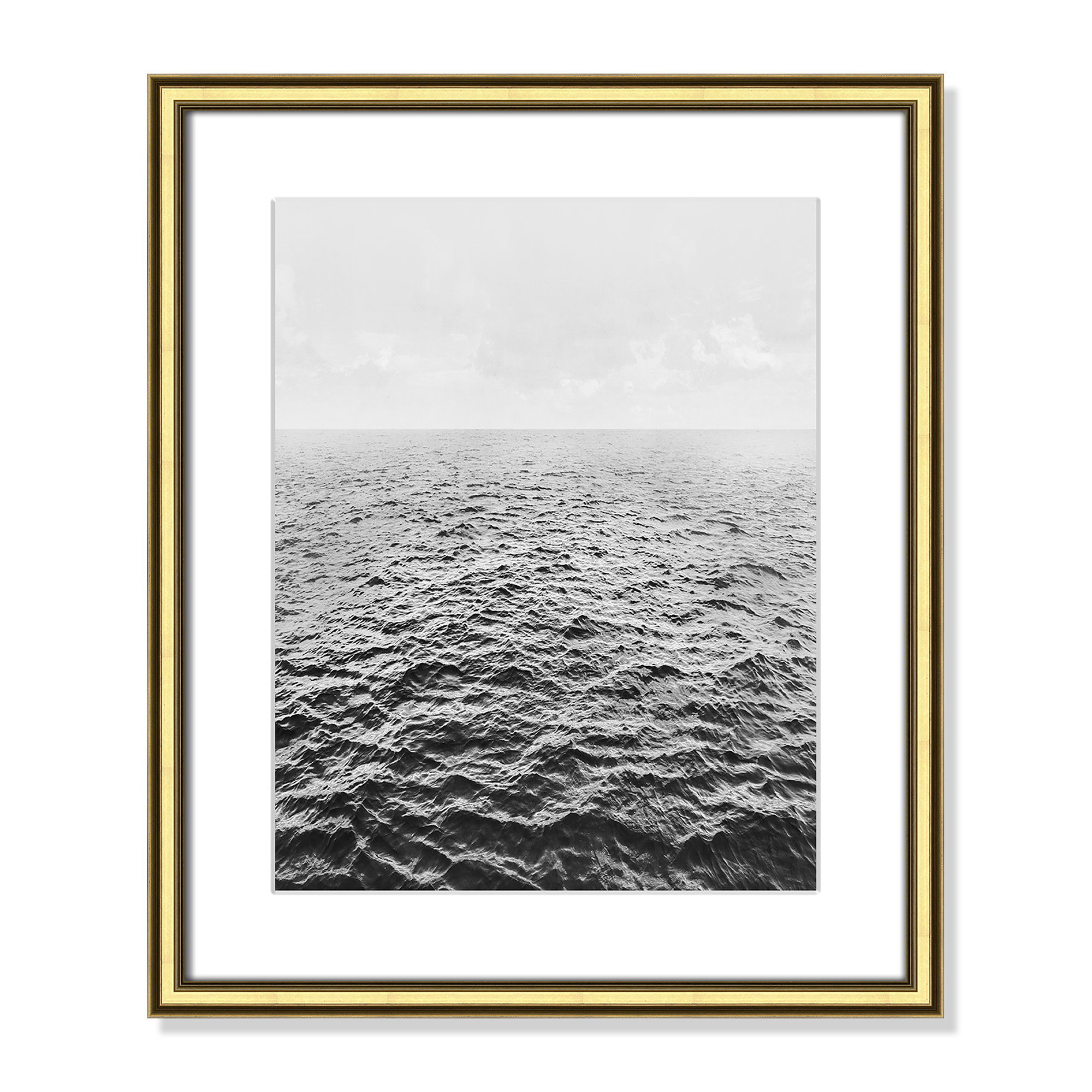 Rolling in by Mike Calascibetta - Picture Frame Photograph, Gold, 17.25" W x 20.25" H x 0.875" D