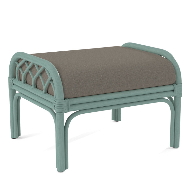 Edgewater Ottoman, Gray Sugar Performance; 0863-84, Flax