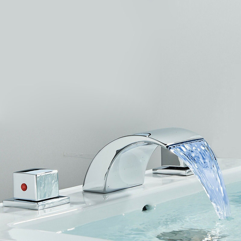 Widespread 2-handle Bathroom Faucet, Chrome