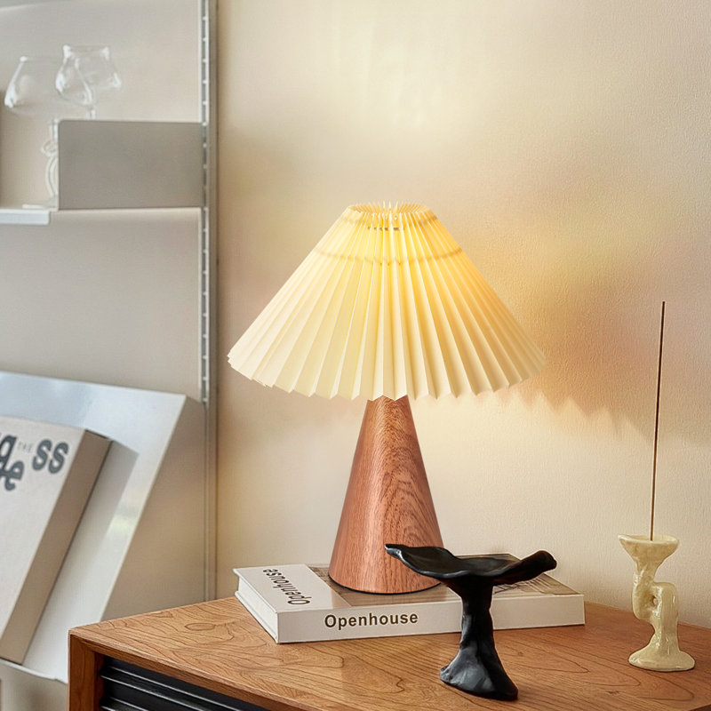 Small  cute table Lamp, Brown, Beige