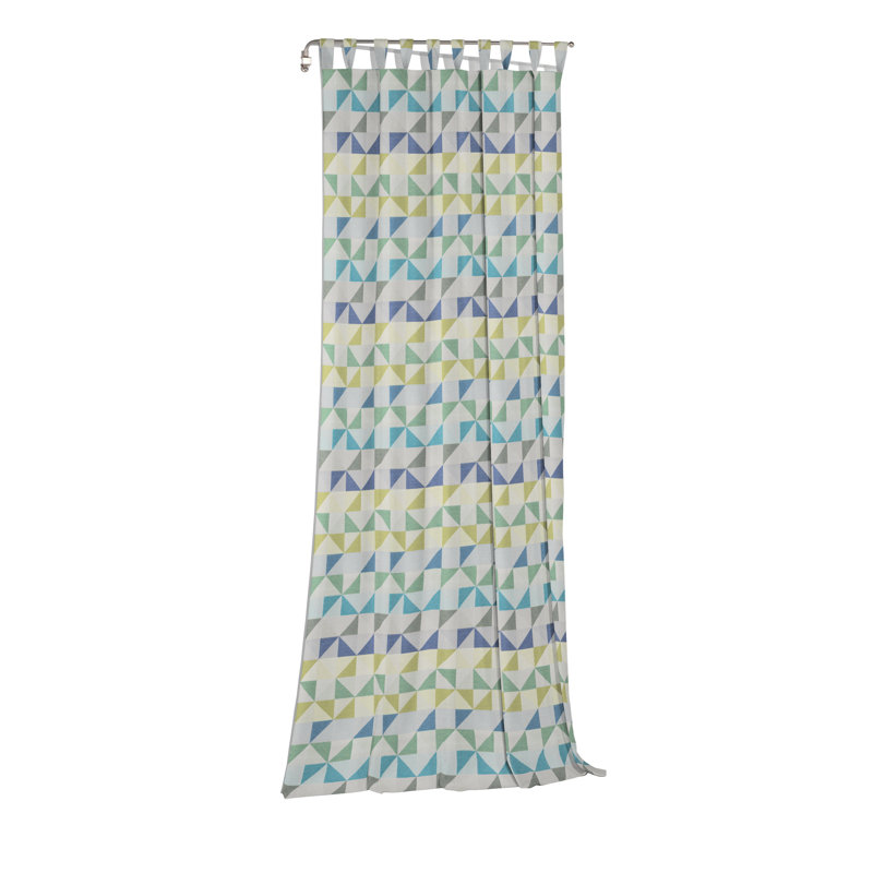 Gareth Room Darkening Curtain Single Panel, 132cm Width x 225cm Drop, Blue/Green