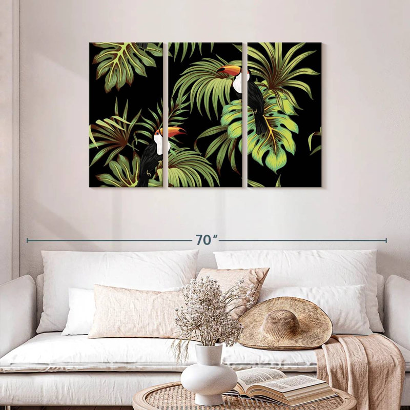 Vintage Toucan, 28" H x 45" W