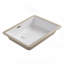Lavabo rectangulaire encastré en céramique blanc laiteux de 56 x 38 cm avec trop-plein