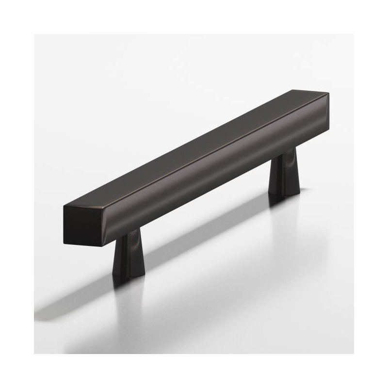 Poignées barres, Noir satiné, 3"