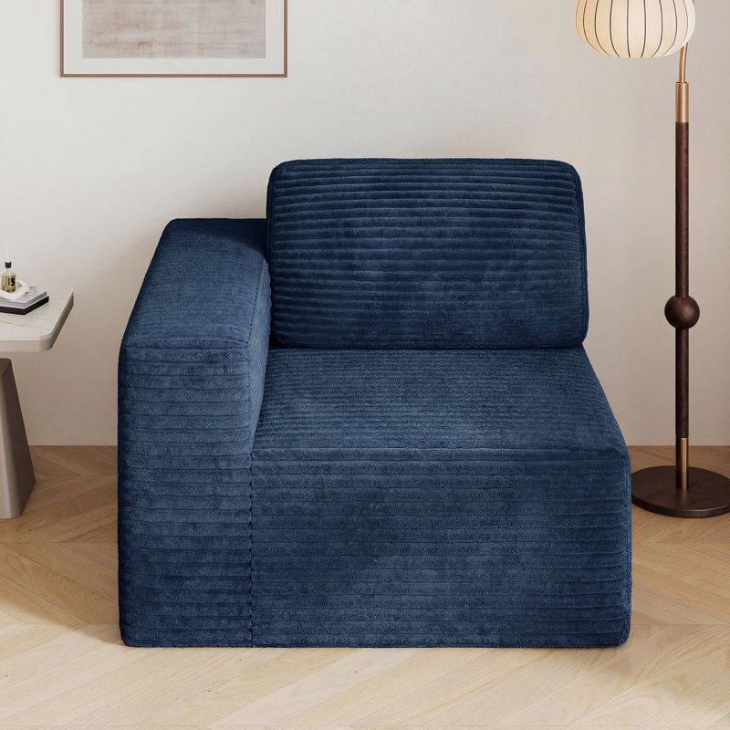 1 Seater Corduroy Seating Component, Blue