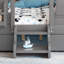 Double avec tablettes et tiroirs de rangement intégrés, conception d'escalier de sécurité et rails de sécurité de haute qualité, gris-89956220