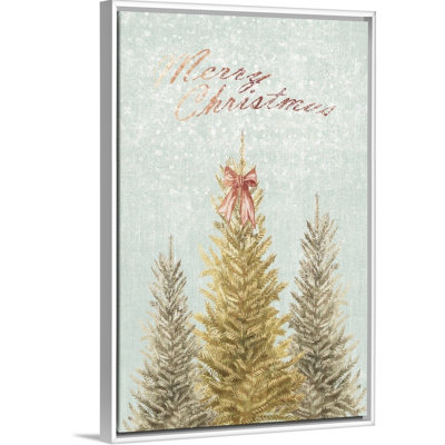 Evergreen Christmas - reproduction d'art textuel sur toile