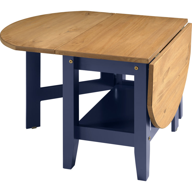 Allbritton Drop Leaf Coffee Table, Blue