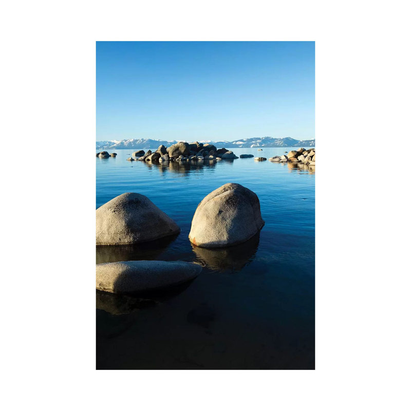 Rocks in a Lake, Lake Tahoe, California, USA II 1 Piece Wrapped Canvas Wall Art, 66.04 cm H x 45.72 cm W x 3.175 cm D