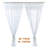 2pcs White Lace Curtains Scalloped Sheer Vintage Embroidered Window Treatment with Rod Pocket for Bedroom Kitchen Sun-Room-673862722
