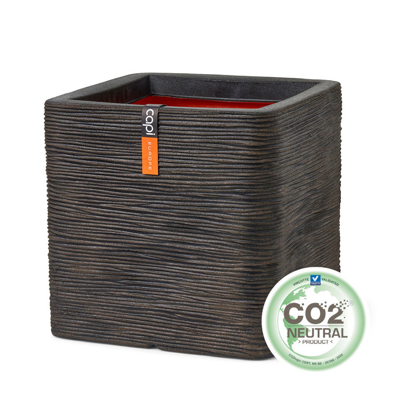 Planter Box, 50cm H x 50cm W x 50cm D, Dark Brown