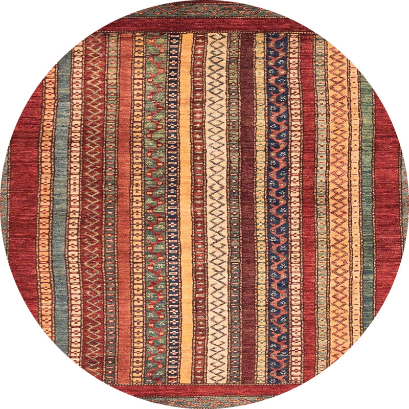 Abstract Indoor Rug, Round 7'