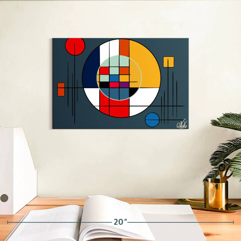 Avery Suprematism Abstract Geometric, 8" H x 12" W