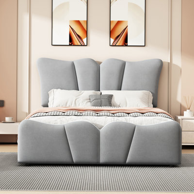 Upholstered Platform Bed Velvet Upholstered Bed