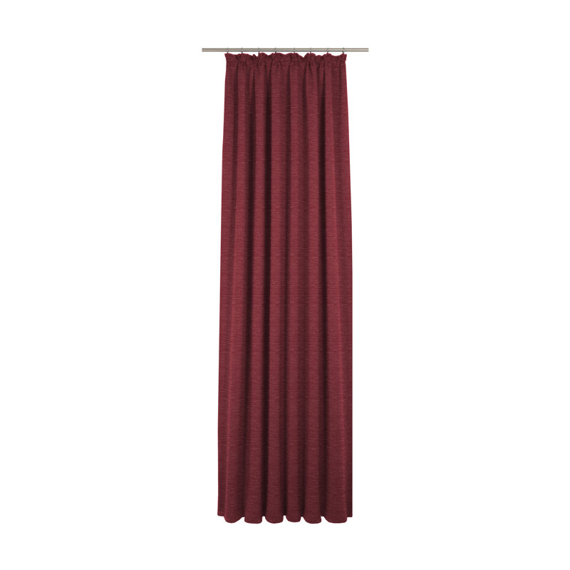Breedlove Room Darkening Curtain Single Panel, Red, 225cm H x 270cm W