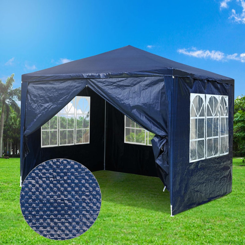 Blue 10' x 10' Outdoor Wedding Party Tent with Sidewalls