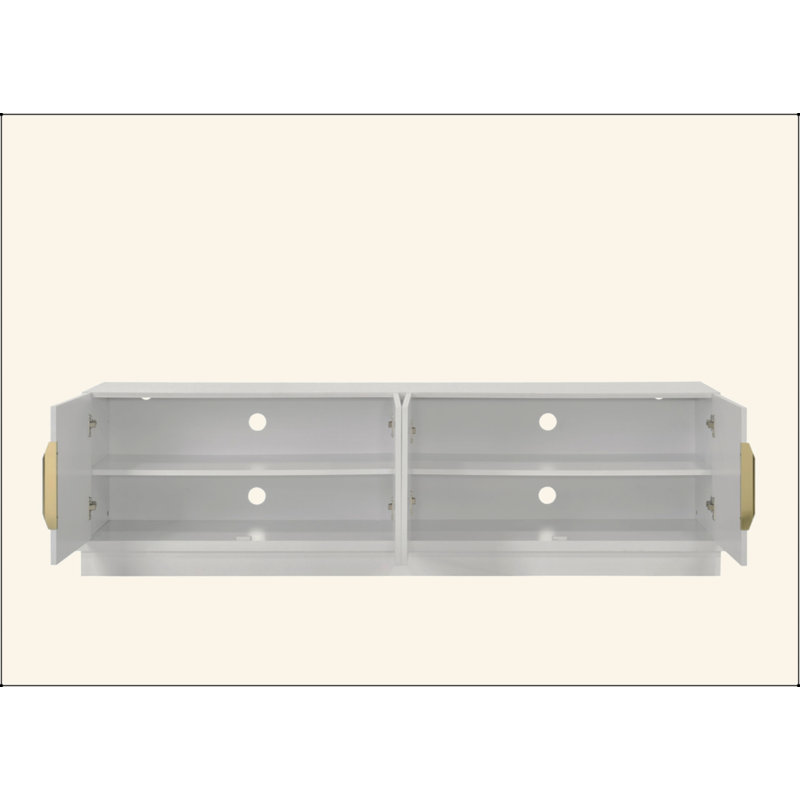 Palmer 70"W White 4-Door TV Stand