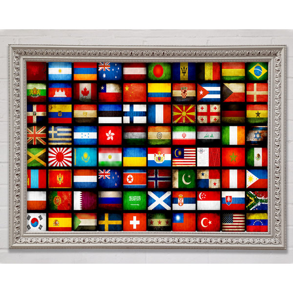 Bright Star Flags Of The World - Single Picture Frame Art Prints ...