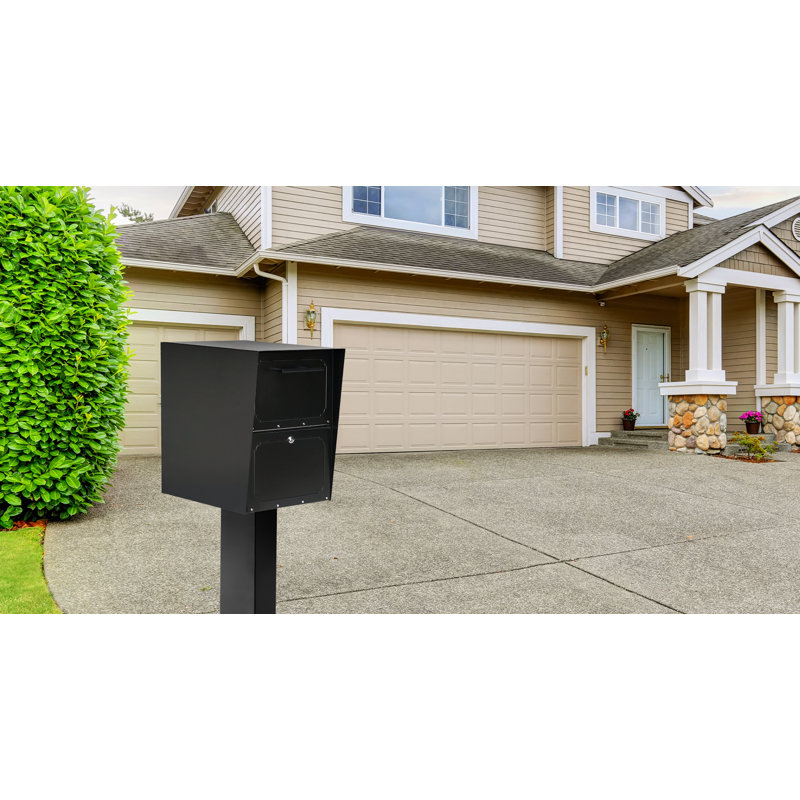 Oasis Locking Post Mount Drop Box Black, Black