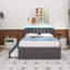 Lit plateforme tapissier avec lit gigogne double Teddy-1923754791-1923754790