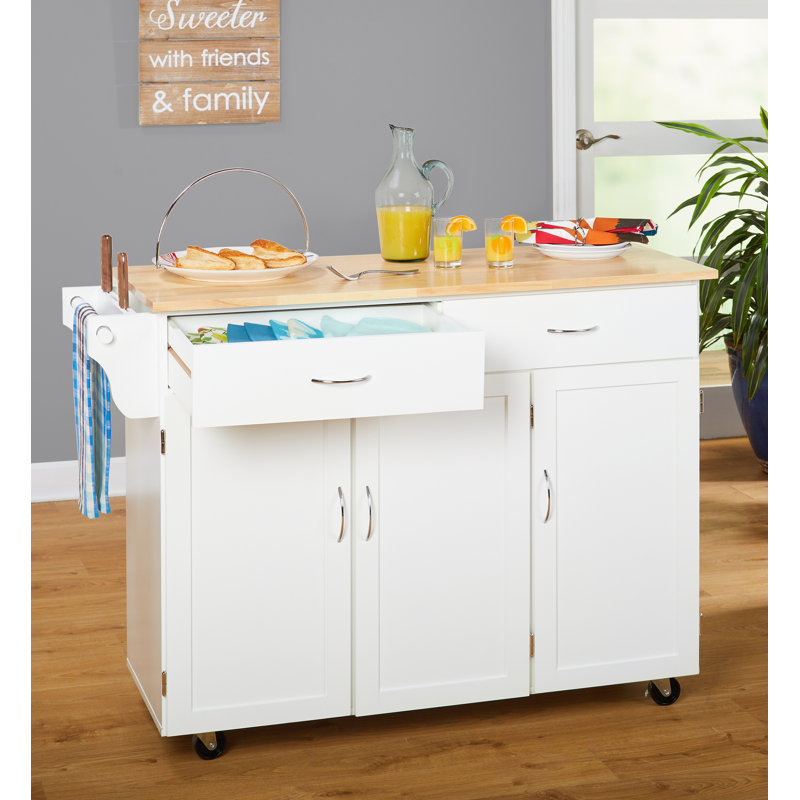 Sayers 48 " W Kitchen Island, White