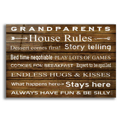 Grandparents House Rules par Cindy Jacobs - impression sans cadre