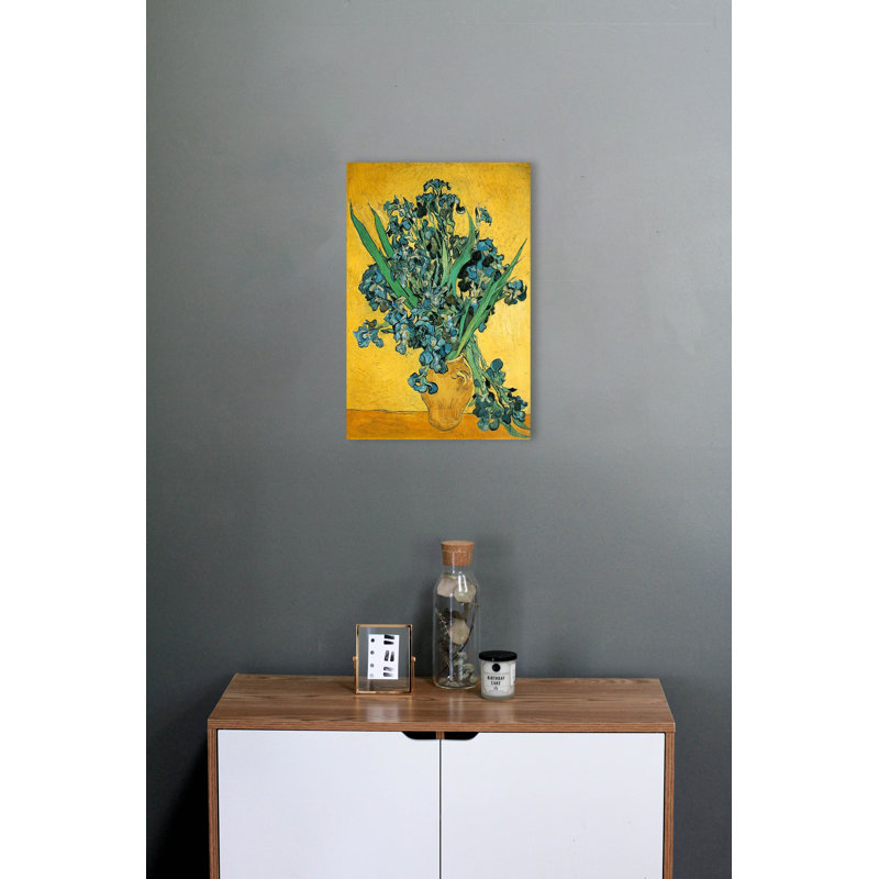 Buy Art for Less Officially Licensed Les Iris by Vincent Van Gogh Wrapped Canvas Decor, 18" H x 12" W x 1.5" D