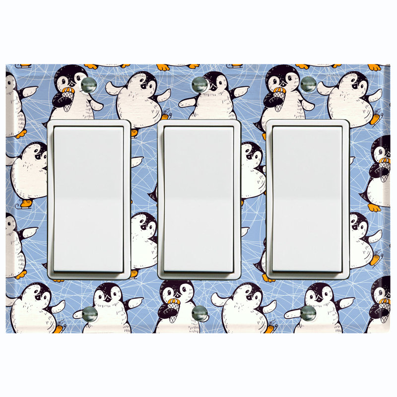 Interrupteur à bascule à 3 bandes Penguin, Bleu