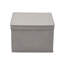 Large boîte de rangement KD avec couvercle, 18,5 po x 15 po x 12 po, côtés avec renfort en carton pour plus de robustesse, solution de rangement idéale pour le placard, poignée incluse pour un accès facile, argent-923230144-835481904