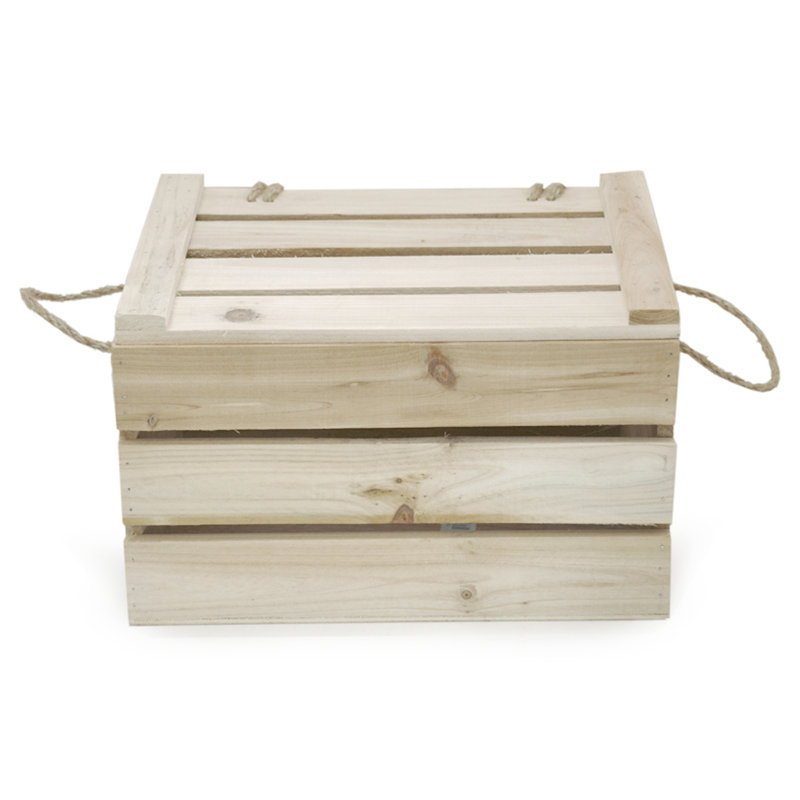 Breakwater Bay Decorative Bin, Natural Wood, 7" H x 12" W x 9" D