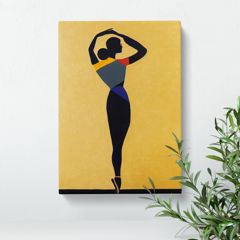 XC1022-1760X Dancer Woman In Abstract No.2 - Wrapped Canvas Print, 50cm H x 35cm W x 3cm D
