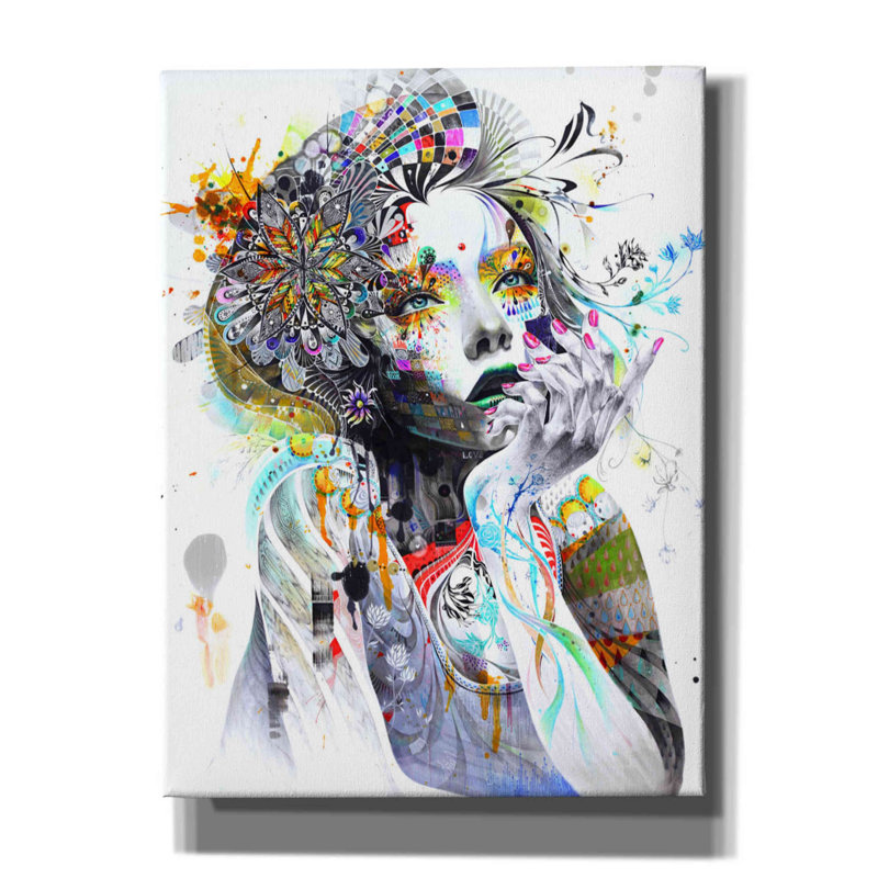 Circulation par MinJae - reproduction sur toile tendue, L 12 po x H 16 po