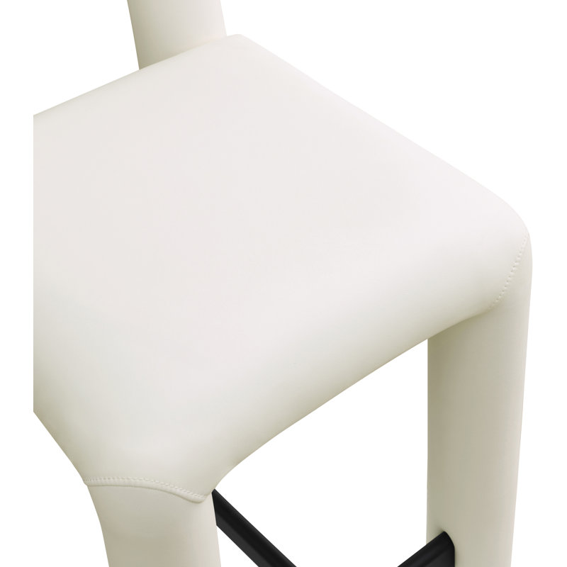 Amari Stool, Vegan Leather, Cream