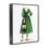 «Green Gown Fashion Girl», estampe numérique par Amanda Greenwood