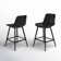 Macaire Upholstered Counter Stool with Metal Frame