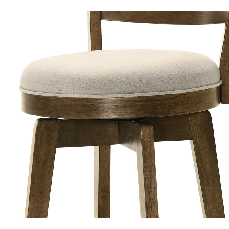 Fauteuil à hauteur de comptoir - noyer, dossier, siège rembourré, 19,04 po de profondeur, dossier pivotant à 360 °, hauteur du siège en noyer, rembourré, poids 39,11 16,14 lb