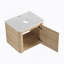 Meuble-lavabo mural de 48 po avec lavabo d'art en céramique, 2 tablettes de rangement, porte à fermeture en douceur et fabrication en contreplaqué durable-2108988595