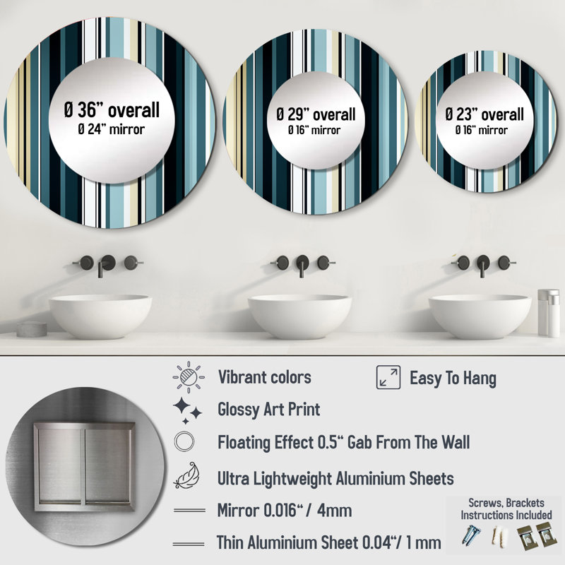 Classic Classic Elegance Striped, 36 po x 36 po