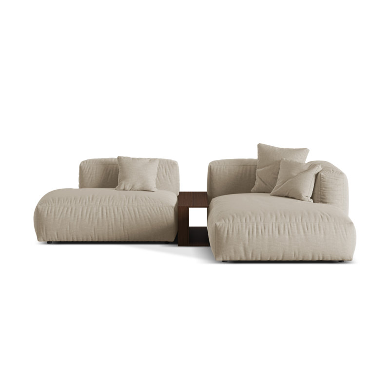 Carce 2 Seater Corner Sofa , Light Beige