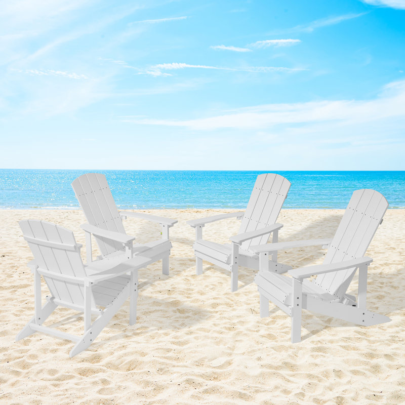 Chaise Adirondack pour l'extérieur Armenio, Blanc