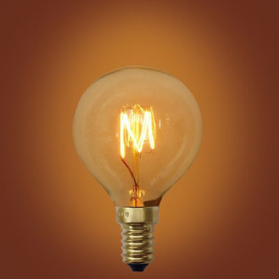 Ampoule incandescente à intensité variable G16.5 de 40 watts Abramina, blanc chaud (2700K), culot E12 / candélabre