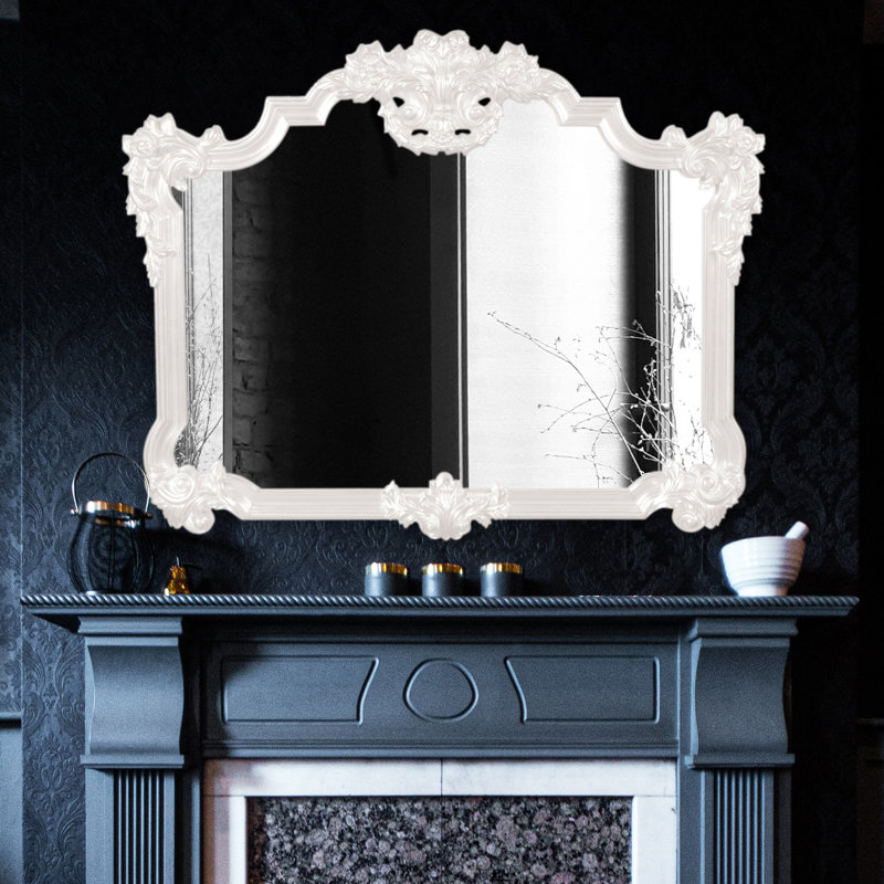 Miroir décoratif traditionnel, blanc